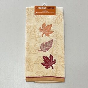 Celebrate Together Fall Hand Towel - Cream and Red